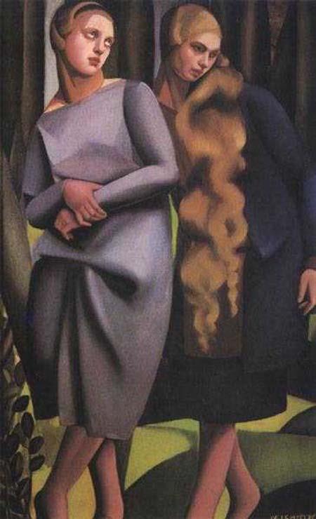irene y su hermana 1925 contemporánea Tamara de Lempicka Pintura al óleo